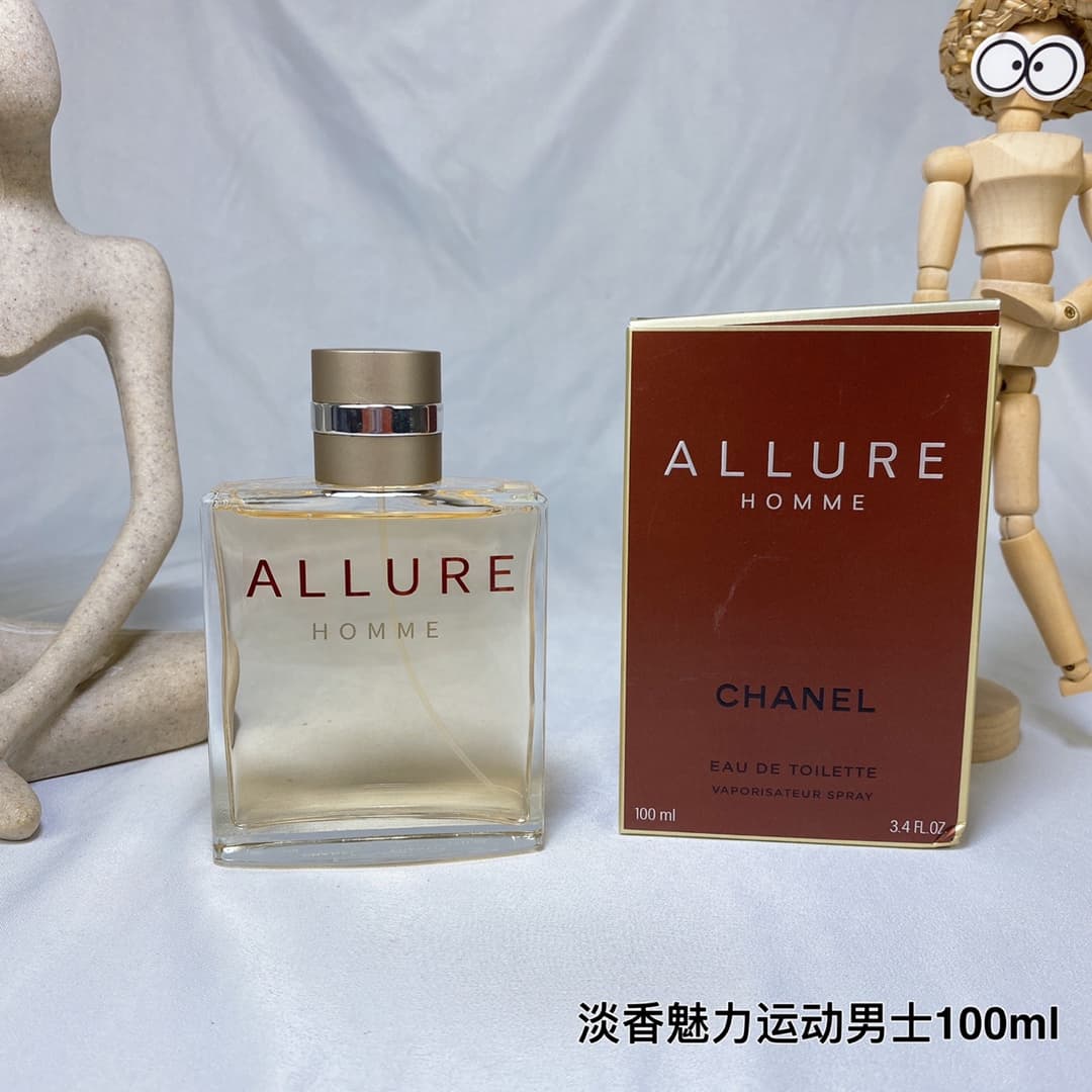 💰💰 Chanel Allure Homme Sport EDT 100ml Chanel's Allure Homme is an oriental woody fragrance for men. Allure Homme was launched in 1999. The perfumer of this fragrance is Jacques Polge. Top notes are lemon, peach, ginger, orange, lavender and bergamot; middle notes are pepper, patchouli, cedar, vetiver, rose, jasmine, rosewood, gardenia, freesia and star anise; base notes are vanilla, tonka bean, coconut, sandalwood, amber, benzoin, leather, Musk and oakmoss.