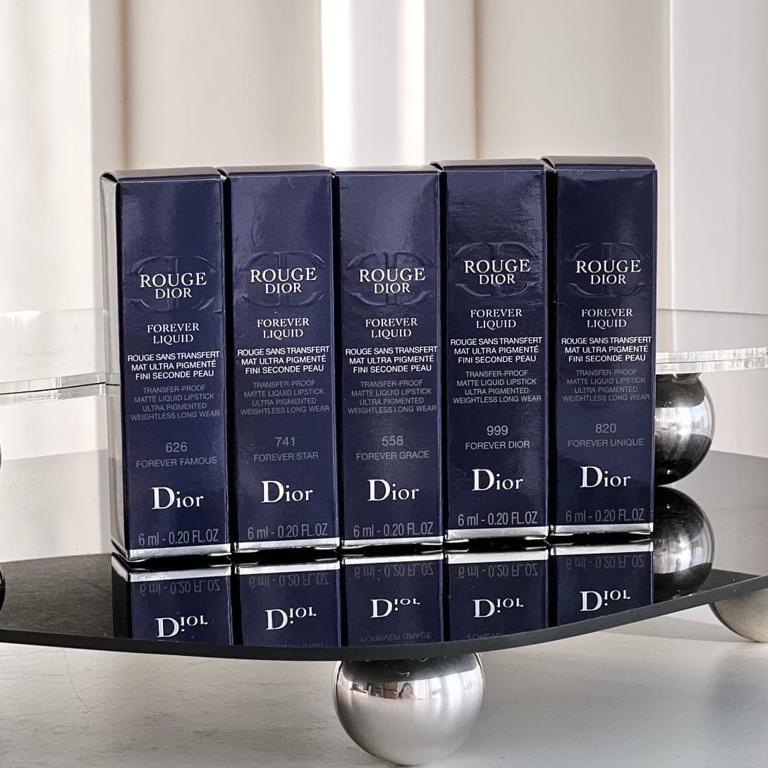 Dior Rouge Dior Liquid Lipstick in available shades: 999, 558, 626, 741, 100, 200, 820, 943