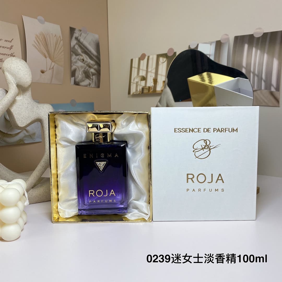 Roja Dove Enigma Pour Femme Essence De Parfum 100ml, 2021. Gender: Women's Fragrance. Fragrance Family: Floral Oriental. Top Notes: Bergamot. Middle Notes: Rose, Peach, Geranium, Heliotrope, Ylang-ylang, Jasmine, Orange Blossom. Base Notes: Musk, Vanilla, Sandalwood, Ambergris, Patchouli, Orris Root