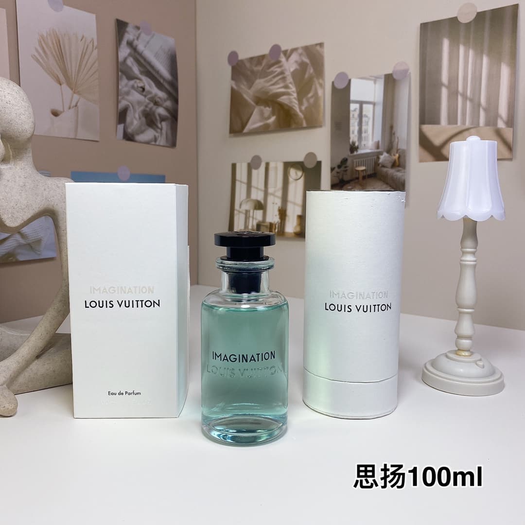 LV 2021 New Fragrance IMAGINATION (100ml) - Black Tea Ambergris (Unisex) Top Notes: Citron, Bergamot, Orange Middle Notes: Ginger, Orange Blossom, Cinnamon Base Notes: Tea, Ambergris Ether, Guaiac Wood, Frankincense